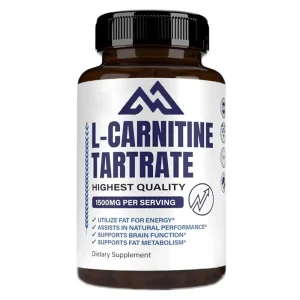 L-carnitine Tartrate Supplement -1500 Mg - Contains Tartrate, Enhances Natural Energy, Supports Metabolism, 60 Non Gmo Pills